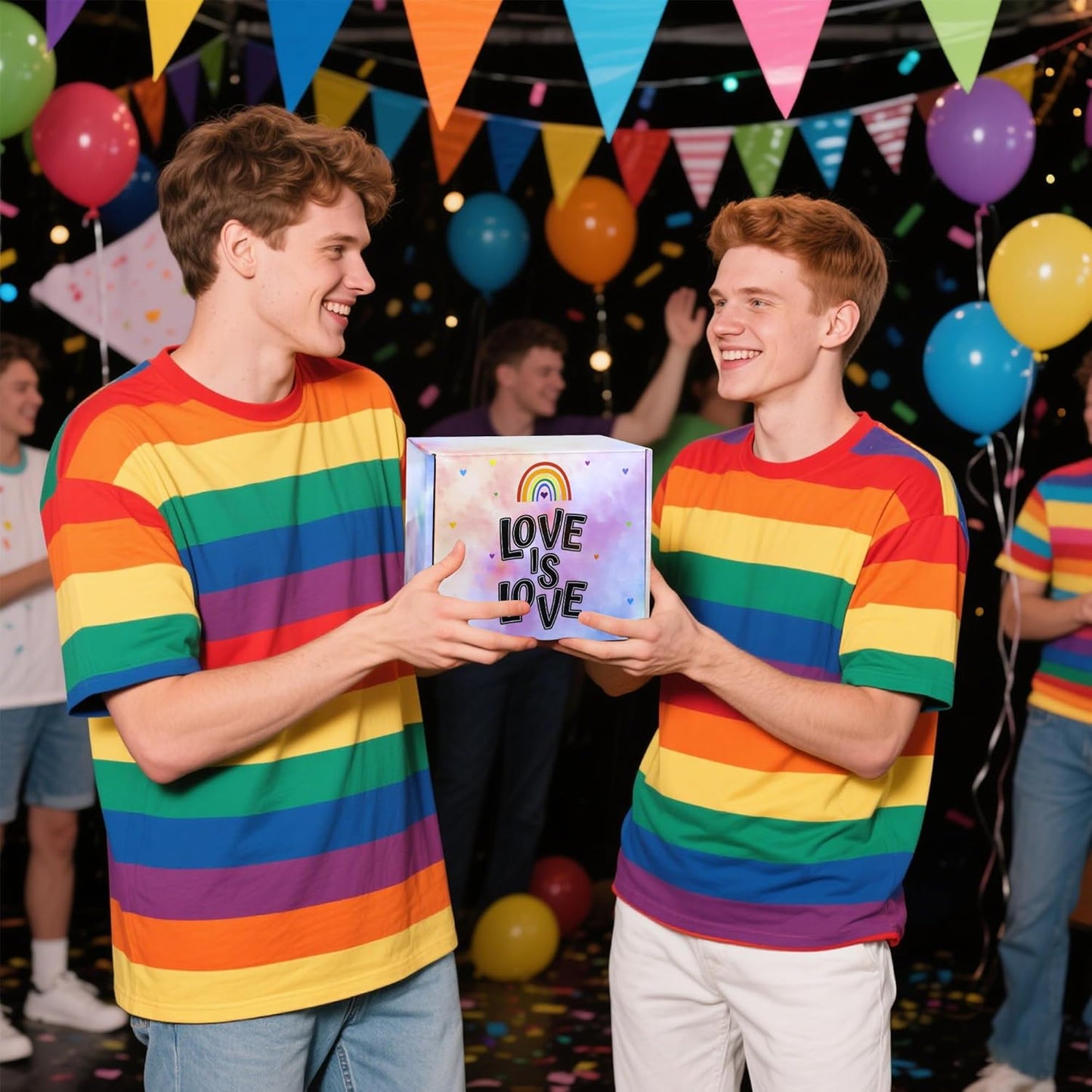 Pride Month Gift Set - Gay Pride Stuff LGBTQ Accessories for Lesbian Gay Bisexual Friend on Birthday Christmas Anniversary Pride Month, Novelty Socks Stickers Tumbler Pride Gifts Christmas Gifts